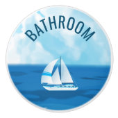 Nautische zeezeildeur keramische knop (Voorkant)