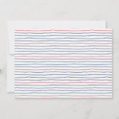 Nautische zeilboot 1e verjaardag uitnodiging (Achterkant)