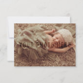 Nautische zeilboot Ahoy Baby Jongen Geboorte Aanko Aankondiging (Achterkant)