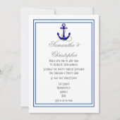 Nautische zeilboot anker bruiloft kaart (Voorkant)