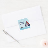 Nautische zeilboot Baby Boy Baby shower Sticker (Envelop)