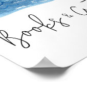 Nautische zeilboot Baby shower boeken en geschenke Poster (Hoek)