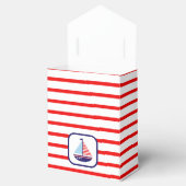 Nautische zeilboot Baby shower Dank u Bedankdoosjes (Geopend)