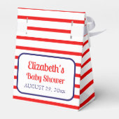 Nautische zeilboot Baby shower Dank u Bedankdoosjes (Achterkant)