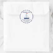 Nautische Zeilboot Baby shower Favor Sticker (Tas)