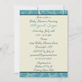 Nautische zeilboot Baby shower nodigt uit voor jon Kaart (Achterkant)