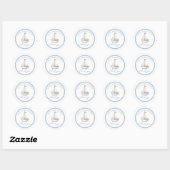 Nautische zeilboot baby shower sticker (Vel)
