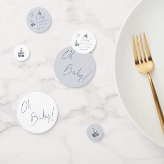 Nautische zeilboot Baby shower tafel Confetti (Groep)