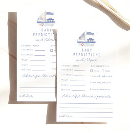 Nautische zeilboot Baby shower Voorspellingen & Ad