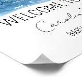 Nautische zeilboot Baby shower Welkom Poster (Hoek)