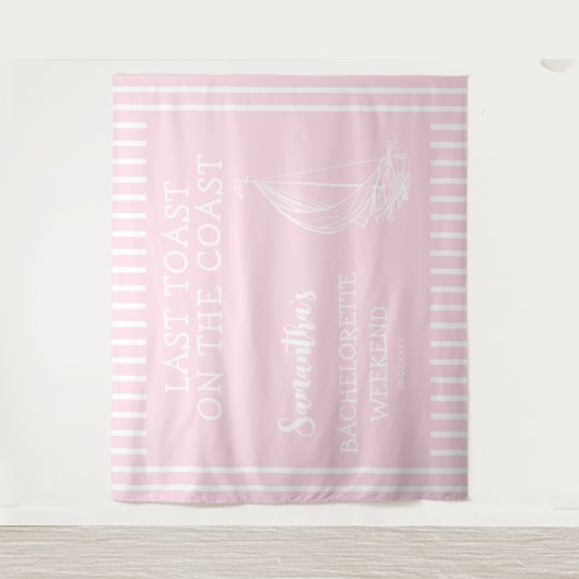 Nautische zeilboot Bachelorette Party Laatste Toas Wandkleed (Voorkant)