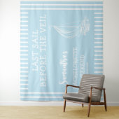 Nautische zeilboot Bachelorette Party Laatste Zeil Wandkleed (In situ)