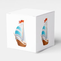 Nautische zeilboot Blauw Turquoise Gift / Favor Bo