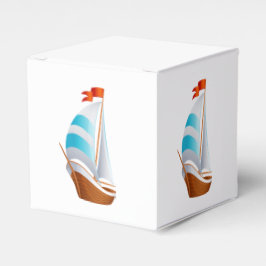 Nautische zeilboot Blauw Turquoise Gift / Favor Bo Bedankdoosjes