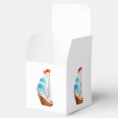 Nautische zeilboot Blauw Turquoise Gift / Favor Bo Bedankdoosjes (Geopend)