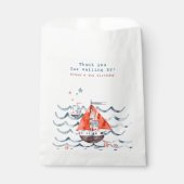 nautische zeilboot dank u kinderen verjaardag bedankzakje (Voorkant)