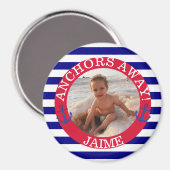 Nautische zeilboot gepersonaliseerde foto magneet (Voorkant / Achterkant)