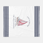 Nautische zeilboot Het leven is beter bij het meer Fleece Deken (Voorkant (Horizontaal))