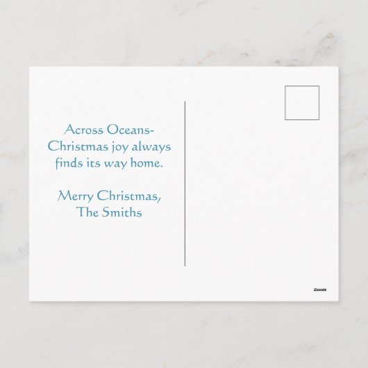 Nautische Zeilboot Kerstpost Kaart (Achterkant)