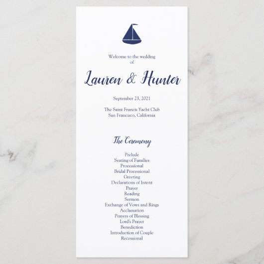 Nautische zeilboot programma's (Voorkant)