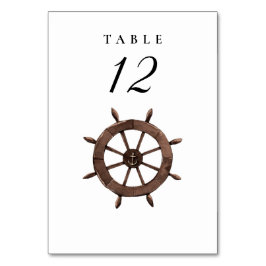 Nautische zeilboot schip wiel bruiloft kaart