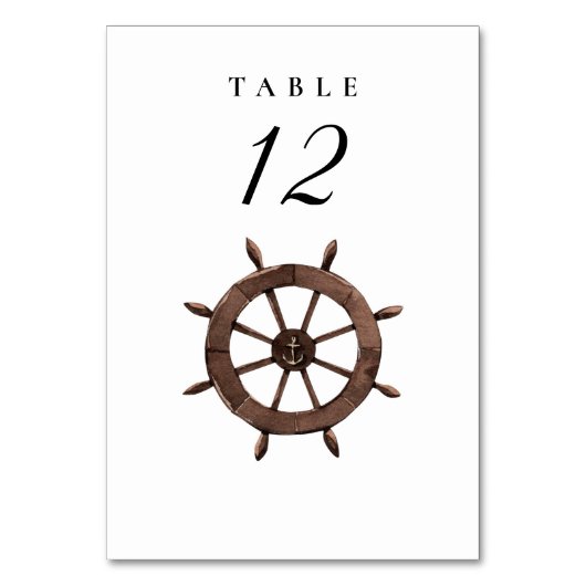 Nautische zeilboot schip wiel bruiloft kaart (Achterkant)