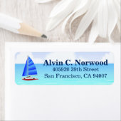 Nautische zeilboot Strand Oceaan Etiket (Insitu)