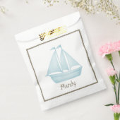 Nautische zeilboot upsherin bedankzakje (Gezegeld)
