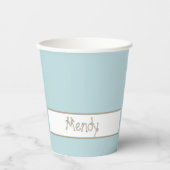 Nautische zeilboot upsherin papieren bekers (Voorkant)