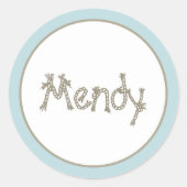 Nautische zeilboot upsherin ronde sticker (Voorkant)