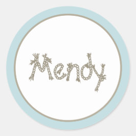 Nautische zeilboot upsherin ronde sticker