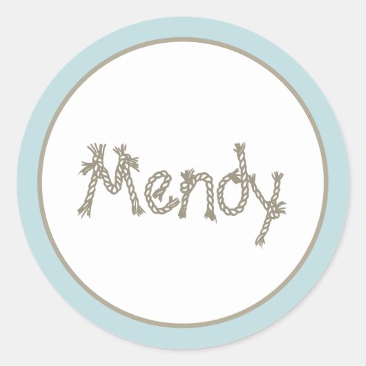 Nautische zeilboot upsherin ronde sticker (Voorkant)