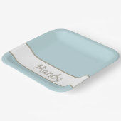 Nautische zeilboot upsherin servet papieren bordje (Gebogen)