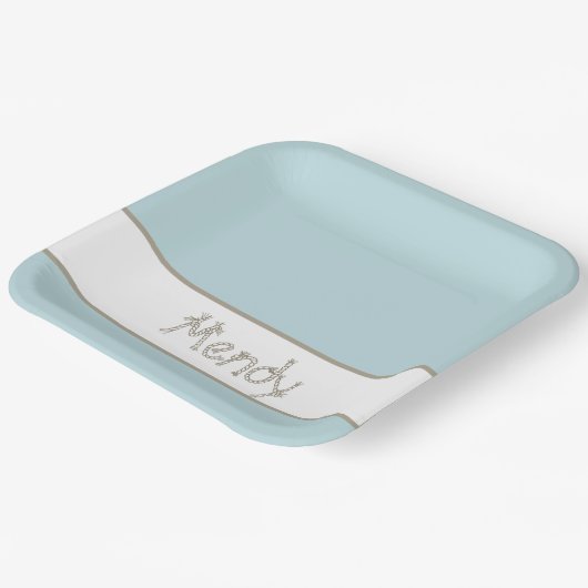 Nautische zeilboot upsherin servet papieren bordje (Gebogen)