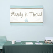 Nautische zeilboot upsherin spandoek (Beurs)