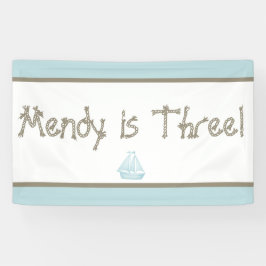 Nautische zeilboot upsherin spandoek