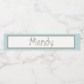 Nautische zeilboot upsherin waterfles etiket (Enkel label)