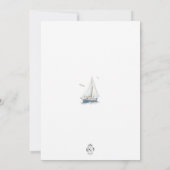 Nautische zeilboot Vaar op Verjaardag Uitnodigen Kaart (Achterkant)