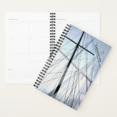 Nautische zeilbootmasten Kapiteinslogboek Planner (Display)