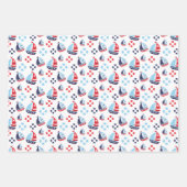 Nautische zeilboten, Ankers en walvissen Patroon Inpakpapier Vel (Voorkant)