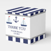 Nautische Zeilboten Baby shower Favor Box Bedankdoosjes (Voorkant Zijde)