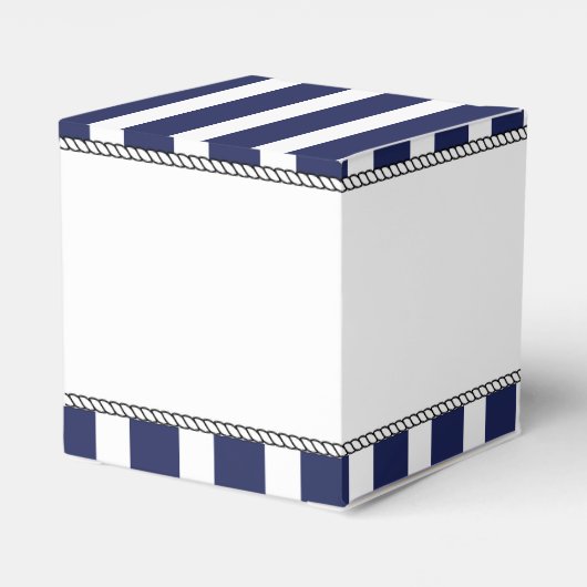 Nautische Zeilboten Baby shower Favor Box Bedankdoosjes (Achterkant)