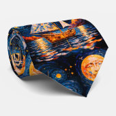 nautische zeilboten-Stropdas Stropdas (Opgerold)