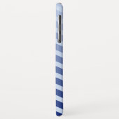 Nautische Zeiler Navy Blauwe Golf Streep Case-Mate iPhone Case (Achterkant/links)