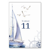 Nautische zeiljacht bruiloft kaart (Voorkant)
