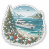 Nautische Zeiljacht Sticker (Voorkant)