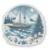 Nautische Zeiljacht Sticker (Voorkant)