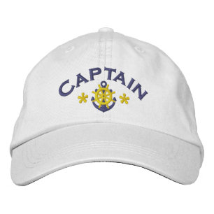 Nautische zeilkapiteins geborduurde pet