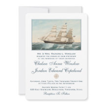 Nautische zeilklipper schip | Klassieke bruiloft