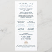 Nautische zeilklipper schip | Trouwprogramma Programmakaart (Achterkant)